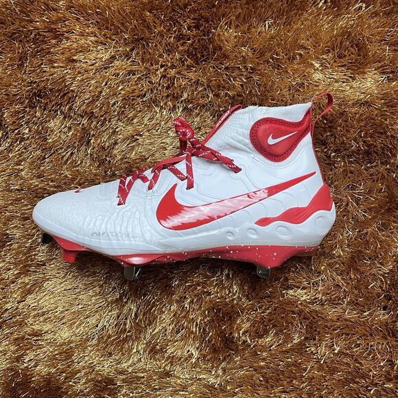 Nike Alpha Huarache NXT “White University Red” Baseball Cleats Men’s Size 8 - Picture 3 of 5